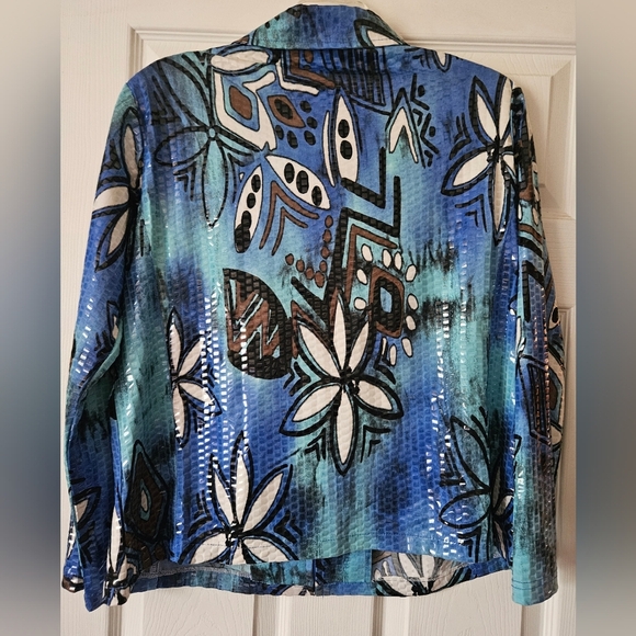 Vintage Jackets Galore Graphic Print Full Zip Lightweight Jacket Women (L) - Picture 2 of 3